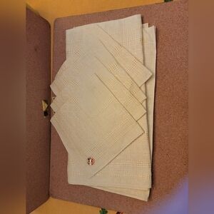 NWOT VTG Progress Linen Luncheon Set 4 Placemats and Napkins c 1960s